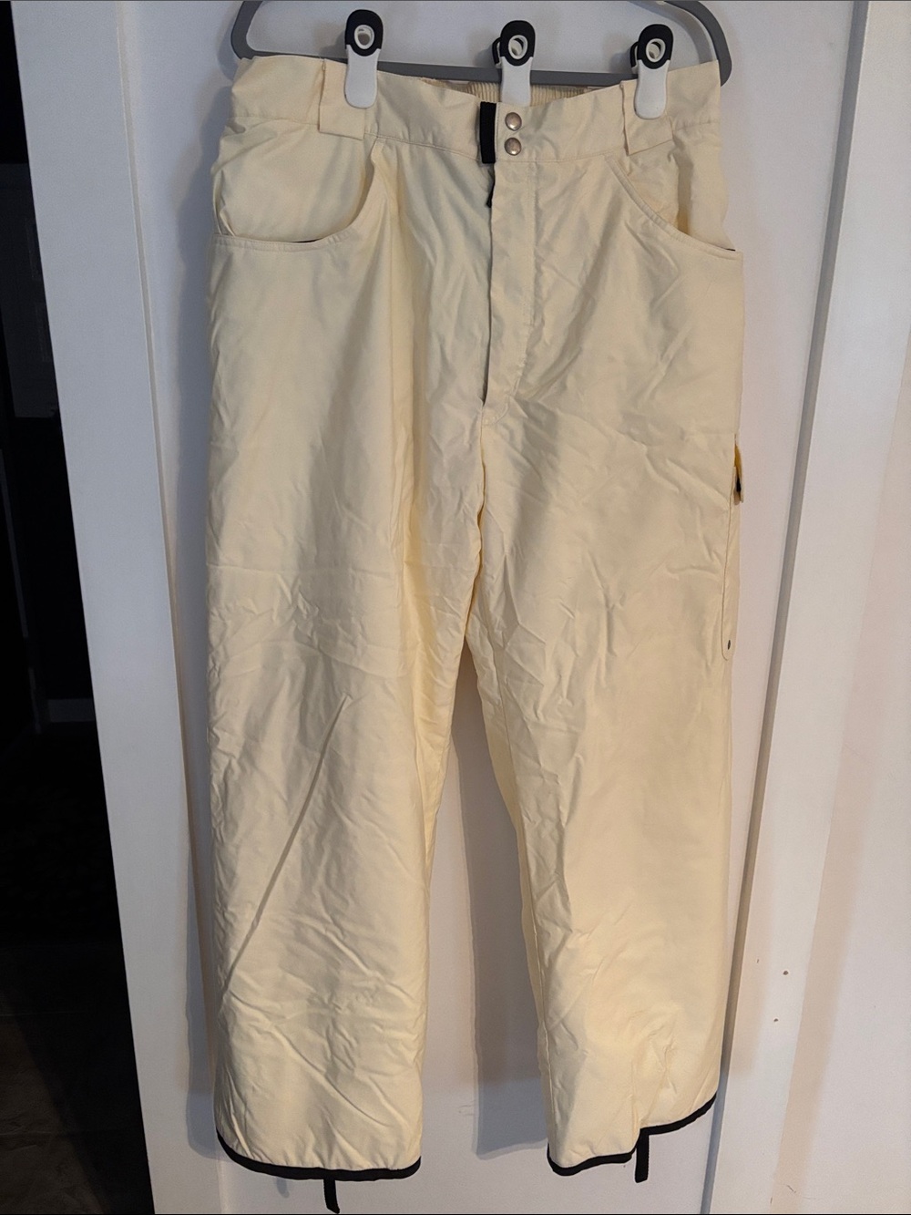 Tusk Light Cream Cargo Style Ski/Snowboard Pants with Utility Pockets
